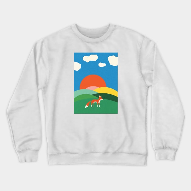 Fox And Field Crewneck Sweatshirt by Rosi Feist